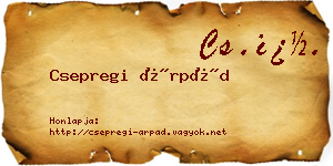 Csepregi Árpád névjegykártya