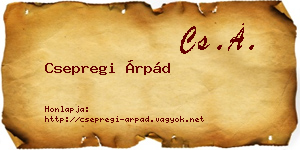 Csepregi Árpád névjegykártya